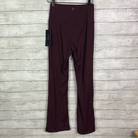 MPG Vital High Rise Boot Cut Slide Slit Leggings Coffee Size Small - Picture 5 of 5